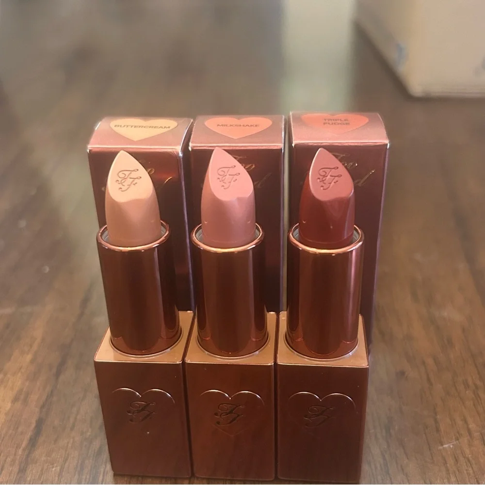 NEW Too Faced cream lipstick set (3) NIB lipsticks